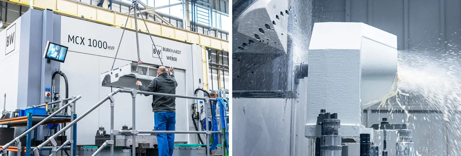 Workpiece machining in the CNC machining center