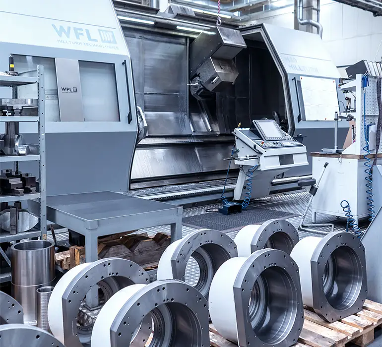 WFL Millturn for housing machining – precision turned and milled parts in small batches