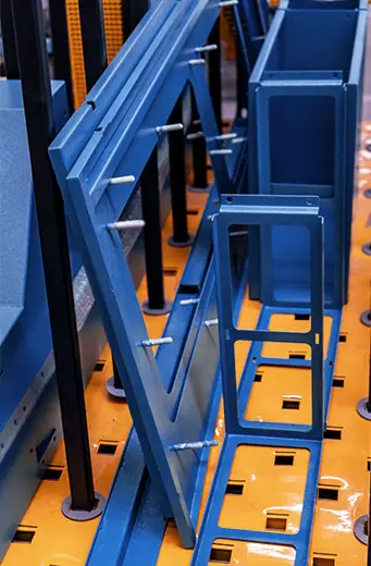 Powder-coated sheet metal assemblies - bent sheet metal parts for industrial applications